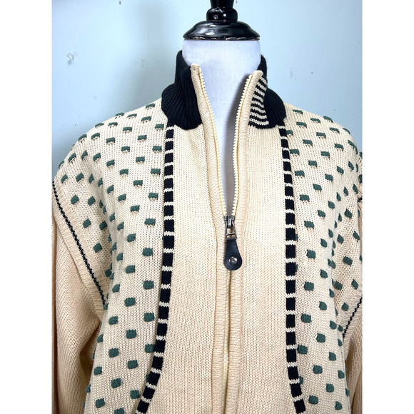 Jaime Sadock Sweater Jacket Medium Zip Up Convertible Vest Golf Lined Vtg NWT - Picture 2 of 14